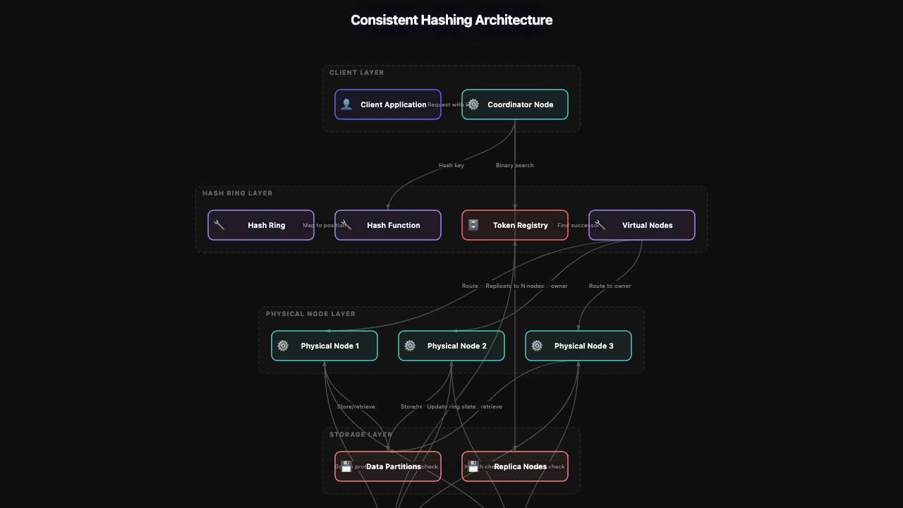 Consistent Hashing architecture diagram