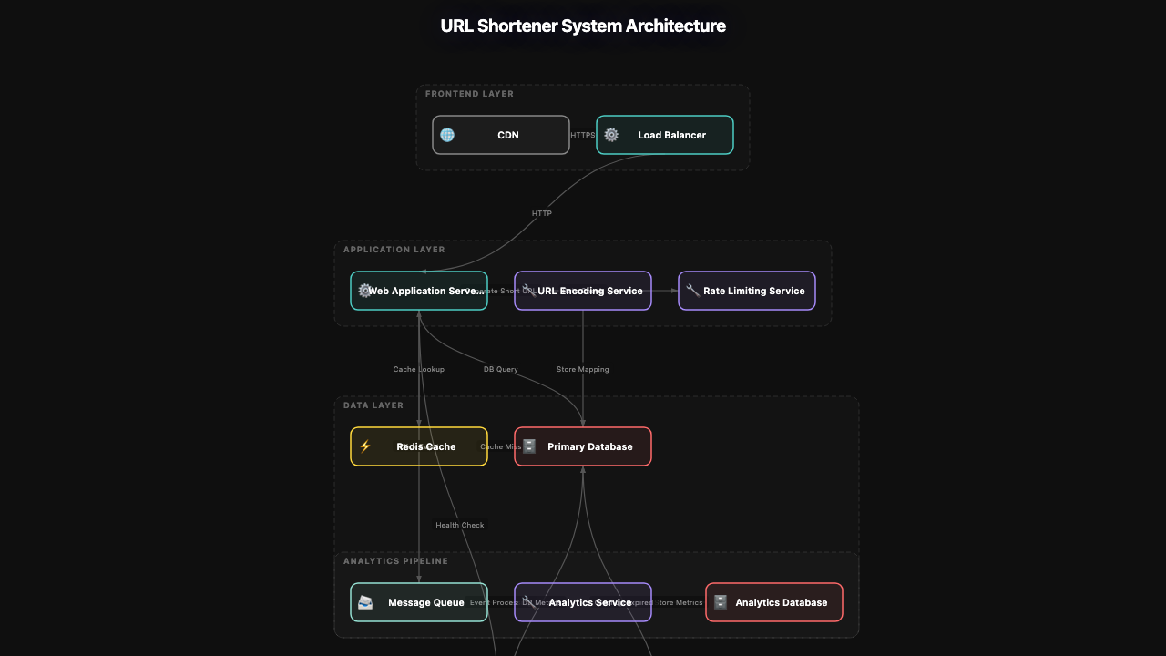 URL Shortener architecture diagram